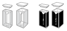 Cubetas Rectangulares Semi Micro cortas Tipo 8
