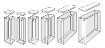 Cubetas Rectangulares Micro con tapa, Tipo 18, y 18/B